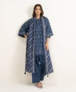 Lawn Printed Blue 3 Piece Suit - Image 2