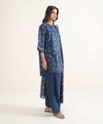 Lawn Printed Blue 3 Piece Suit - Image 3