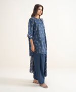 Lawn Printed Blue 3 Piece Suit - Image 3