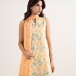 Lawn Orange Printed 3 Piece Suit