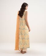 Lawn Orange Printed 3 Piece Suit - Image 4