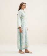 Lawn Blue Printed 3 Piece Suit - Image 2