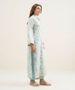 Lawn Blue Printed 3 Piece Suit - Image 2
