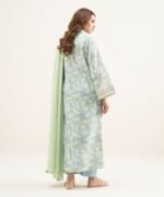 Lawn Blue Printed 3 Piece Suit - Image 3