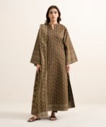 Lawn Printed Brown 3 Piece Suit - Image 2