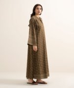 Lawn Printed Brown 3 Piece Suit - Image 3