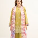 Lawn Yellow Embroidered 3 Piece Suit