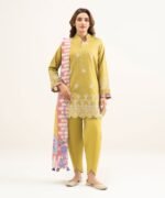 Lawn Yellow Embroidered 3 Piece Suit - Image 2