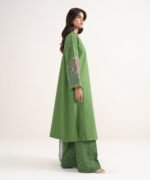 Textured Lawn Green Embroidered 3 Piece Suit - Image 3