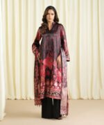 Blended Satin Printed Multi 3 Piece Suit - Image 2