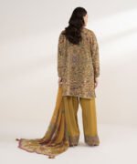 Blended Grip Silk Printed Yellow 3 Piece Suit - Image 2