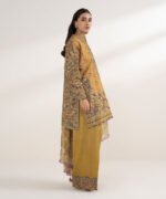 Blended Grip Silk Printed Yellow 3 Piece Suit - Image 3