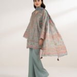 Blended Grip Silk Printed Blue 3 Piece Suit