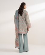 Blended Grip Silk Printed Blue 3 Piece Suit - Image 4