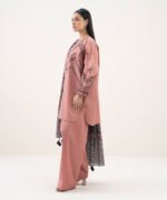 Cotton Embroidered Pink 3 Piece Suit - Image 3