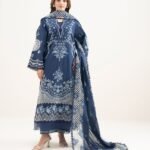 Lawn Embroidered Blue  3 Piece Suit