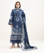 Lawn Embroidered Blue  3 Piece Suit