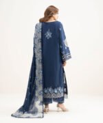 Lawn Embroidered Blue  3 Piece Suit - Image 3