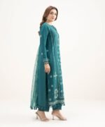 Dobby Embroidered Green 3 Piece Suit - Image 2