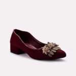 Bridal Court Shoes Maroon
