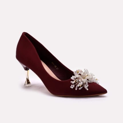Fancy Court Shoes Maroon