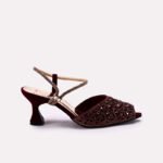 Maroon Bridal Peep Toes - Image 2
