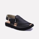 Black Peshawari Chappal