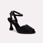 Black Bridal Peep Toes