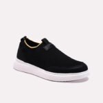 Black Mens Slip On Sneakers
