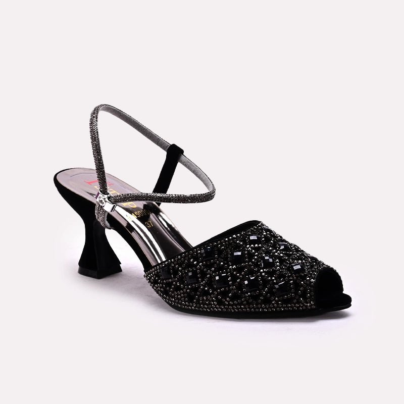 7_f320c5de-97e1-460f-ac65-122a3a753071 Black Bridal Peep Toes - Image 1