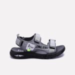 Gray Velcro Strap Sandals - Image 2
