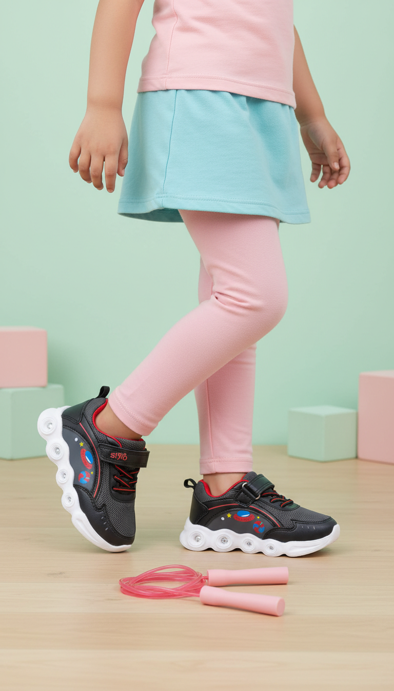 Girls Black Casual Jogger KD1935