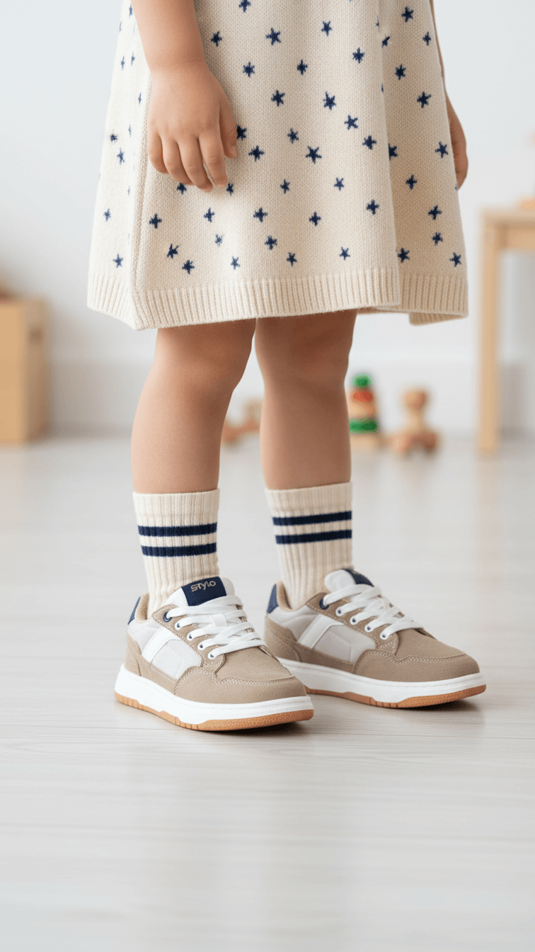 Girls Beige Casual Jogger KD1936