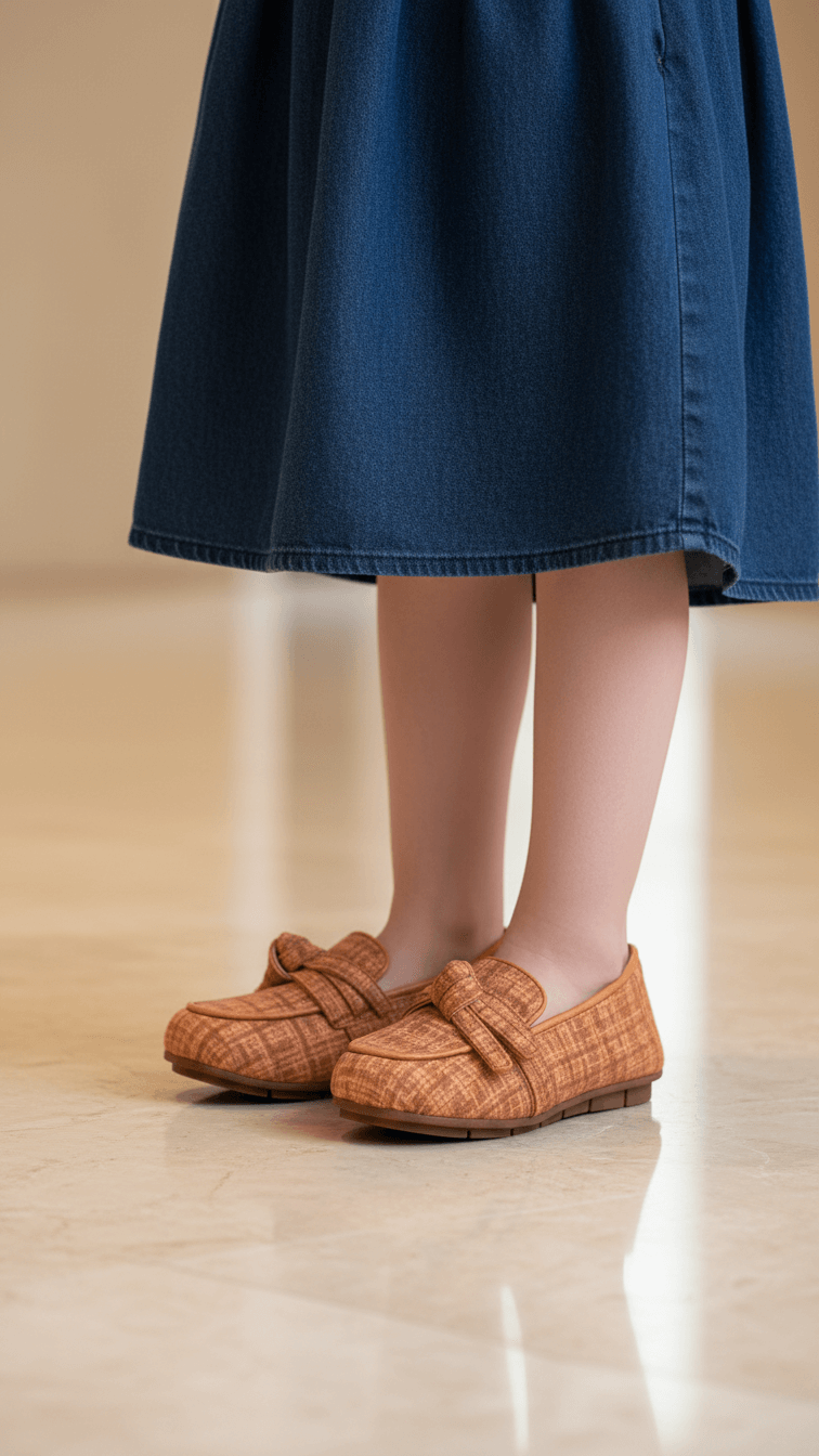 Girls Mustard Girls Formal Moccasin KD2603