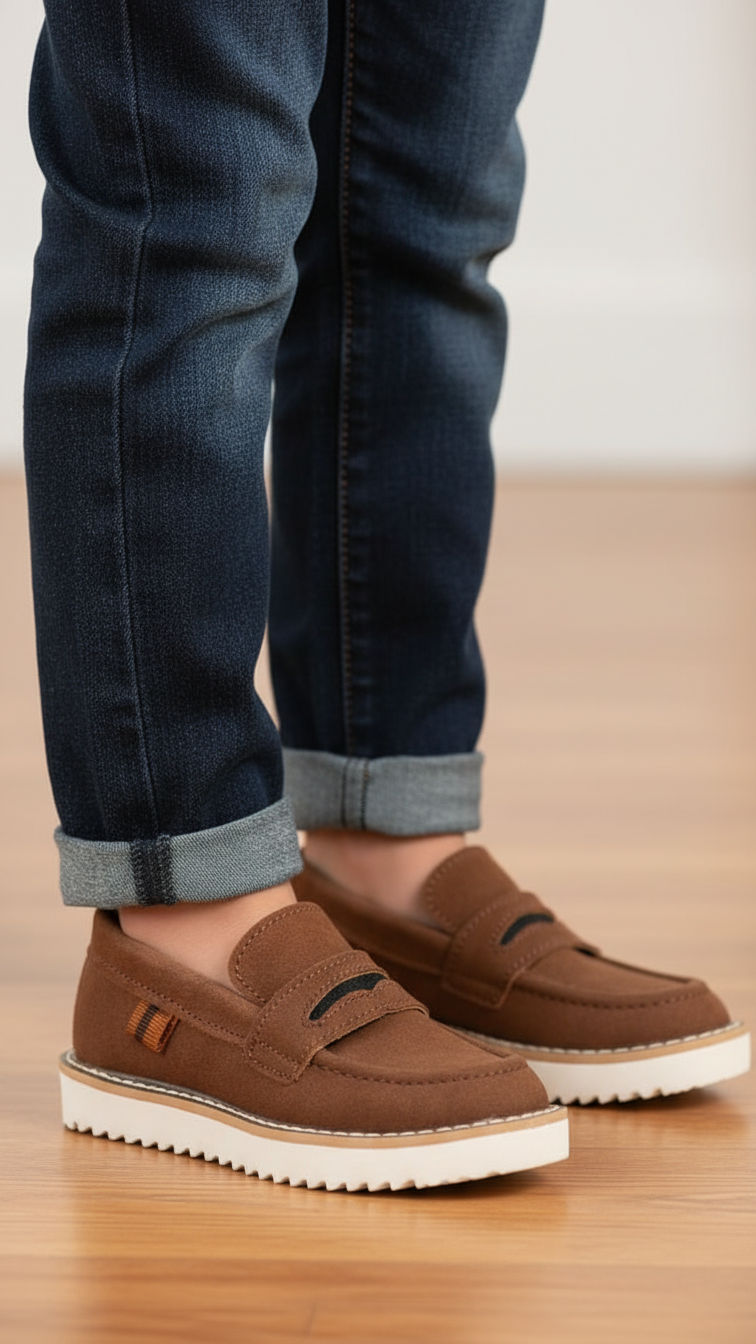 Boys Mustard Formal Moccasin KD2604