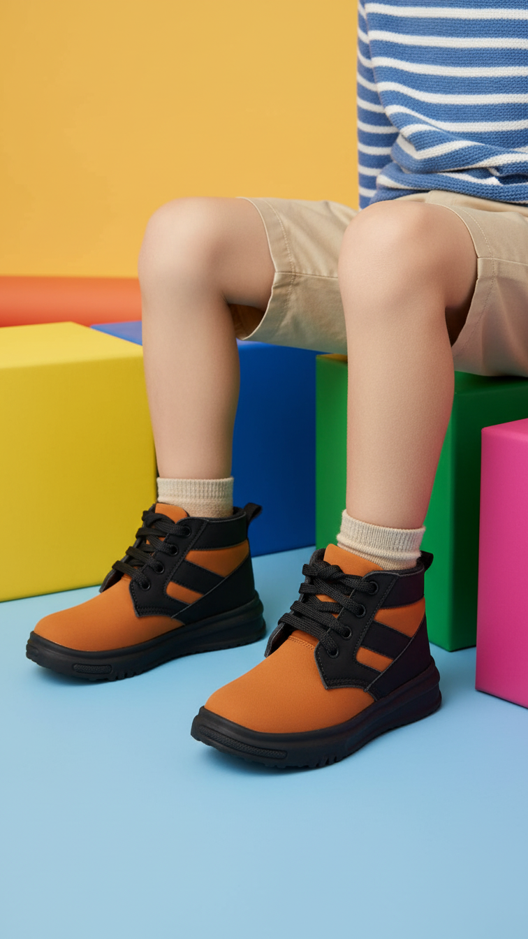 Boys Brown Formal Long Shoes KD8080