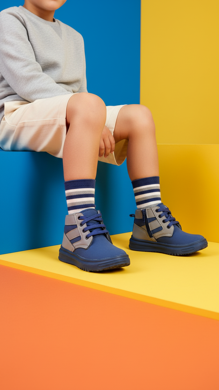 Boys Navy Formal Long Shoes KD8080