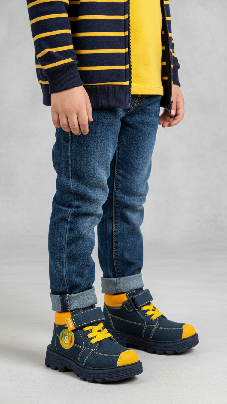 Boys Navy Formal Long Shoes KD8084