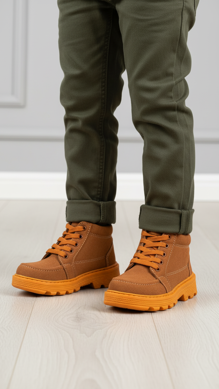 Boys Brown Formal Long Shoes KD8086
