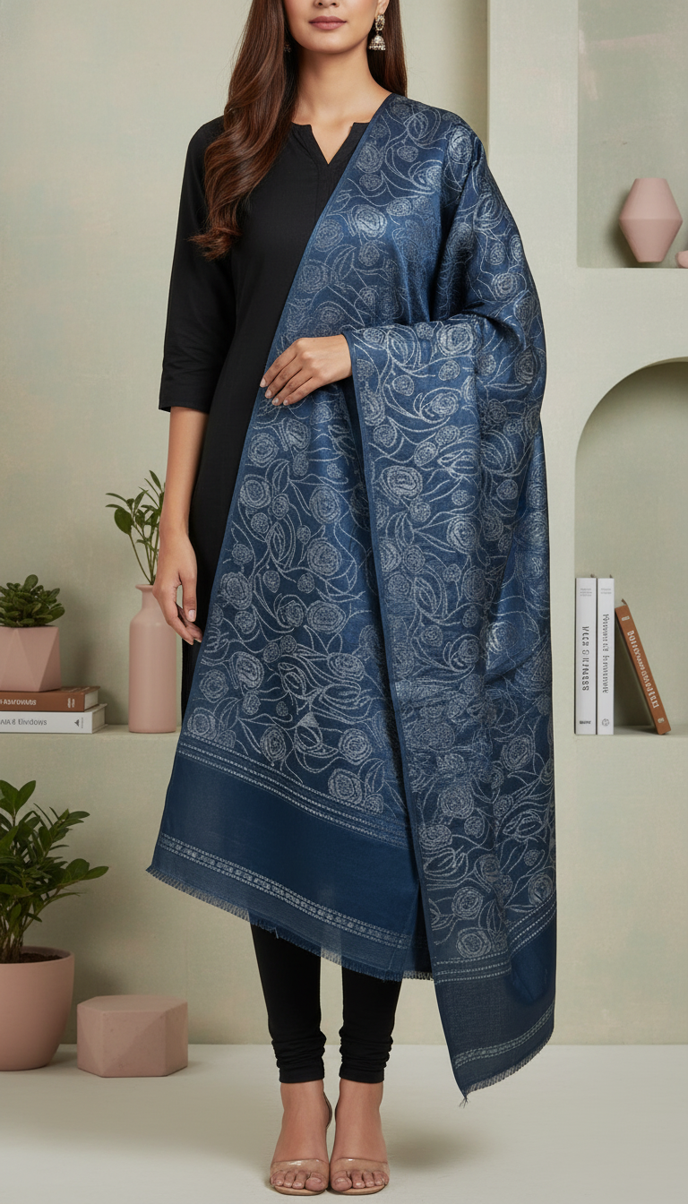 Navy Summer Stole PD6085