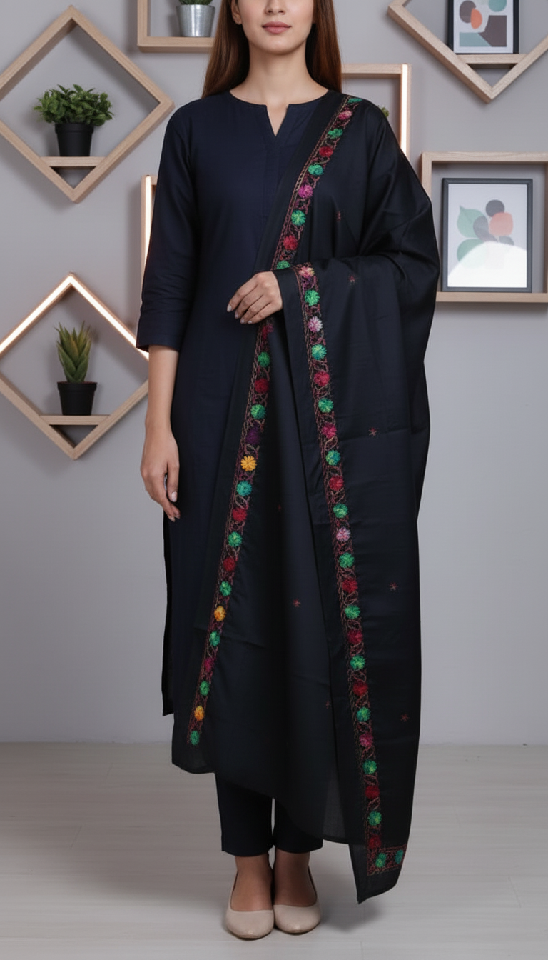 Black Summer Shawl PD6111