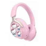 Kitty 612B Wireless Bluetooth Headphones in Pink — front view
