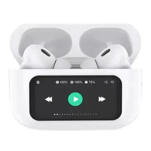 A16 Pro Max TWS Earbuds in White — front view