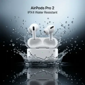 Airpods Pro 2 With Slicon Pouch TWS Wireless Earbuds in White — side view