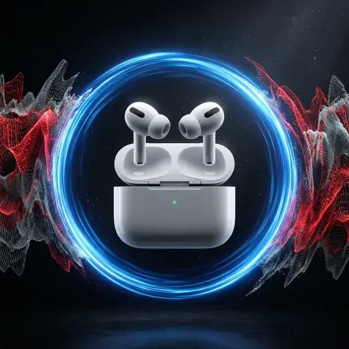 Airpods Pro 2 With Slicon Pouch TWS Wireless Earbuds in White — front view