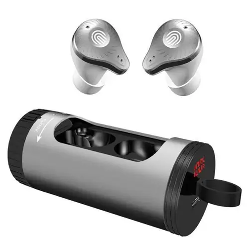 ALDRI TWS Smart Bluetooth Headset in Silver — front view