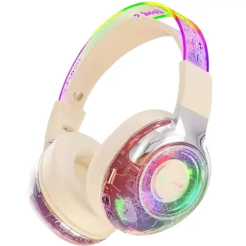AN-1 Bluetooth Gaming Headphones in White — front view