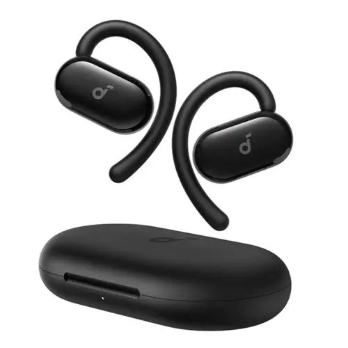 Anker Soundcore V20i Open-Ear Earbuds in Black — front view