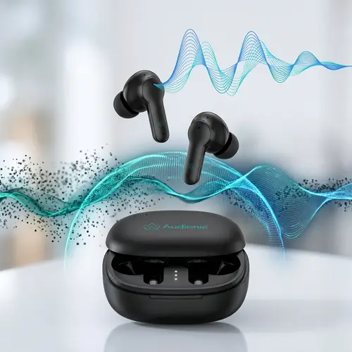 Audionic Airbud 550 in Black — front view