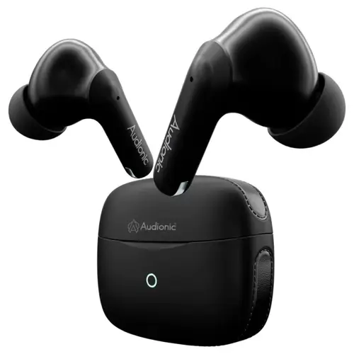 Audionic Airbud 740 ION with ANC in Carbon Black — front view